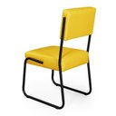 Ver imagem 4 de Kit Conjunto 2 Cadeiras Decorativa Flórida Sala de Jantar Escritório Cozinha Couro Sintético Amarelo