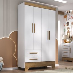 Guarda-roupa Infantil 4 Portas 2 Gavetas Colorir - 1