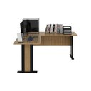 Ver imagem 4 de Mesa Multiuso Escritório Canto Me-4195 Amêndoa/preto - Tecno Mobili