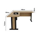 Ver imagem 2 de Mesa Multiuso Escritório Canto Me-4195 Amêndoa/preto - Tecno Mobili