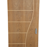 Porta de Correr Frisada em Madeira – Padrão Ipê Champagne – 2,10 X 0,72 - 2