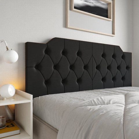 Cabeceira Cama Casal Estilo Painel Dobravel Quarto Moderno:preto