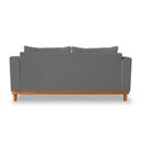 Ver imagem 5 de Sofá Retro Viena 3 Lugares Com Base de Madeira Suede Grafite - Madeira Prima Deccor