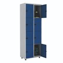 Ver imagem 1 de Armário Roupeiro Aço 8 Portas Academia Guarda Volume Ea702 Azul