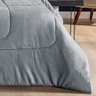 Coberdrom Allure Queen Dupla Face Manta Plush + Malha 1 Peça - Cinza - 3