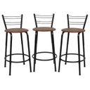 Ver imagem 1 de Kit 3 Banquetas para Bancada Flórida Preta 60cm Cozinha Gourmet Balcão Ilha Piscina Área de Lazer