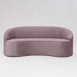 Sofá Curvo Montserrat 230cm 4 Lugares Veludo Rosa Queimado - Nexta Casa - 6