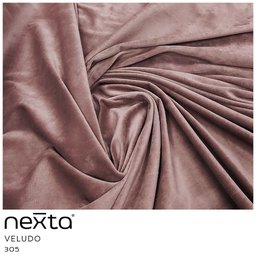 Sofá Curvo Montserrat 230cm 4 Lugares Veludo Rosa Queimado - Nexta Casa - 4