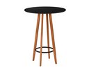 Ver imagem 6 de Conjunto Mesa Banquetas Alta Magic Luxo Puff Madeira Maciça Bistro Sala e Cozinha Hall Cor Preto