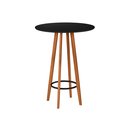 Ver imagem 6 de Conjunto Mesa Banquetas Alta Magic Luxo Puff Madeira Maciça Bistro Sala e Cozinha Hall Cor Preto