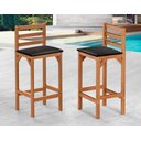 Ver imagem 4 de Conjunto Mesa Banquetas Alta Magic Luxo Puff Madeira Maciça Bistro Sala e Cozinha Hall Cor Preto