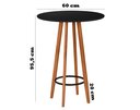 Ver mais imagens de Conjunto Mesa Banquetas Alta Magic Luxo Puff Madeira Maciça Bistro Sala e Cozinha Hall Cor Preto