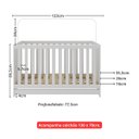 Ver imagem 7 de Berço Americano 3 em 1 com Colchão Incluso Multimóveis MP0527PA Branco