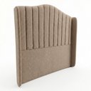 Ver imagem 6 de Cabeceira Estofada Cama Box Queen Arya 160cm Moderna Premium Bouclê Capuccino - Desk Design