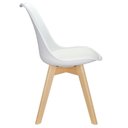Ver imagem 4 de Kit 4 Cadeiras Polipropileno Leda Branca Base Wood La Mobilia para Sala de Jantar