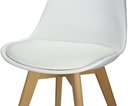 Ver imagem 7 de Kit 4 Cadeiras Polipropileno Leda Branca Base Wood La Mobilia para Sala de Jantar