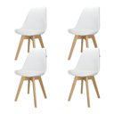 Ver imagem 2 de Kit 4 Cadeiras Polipropileno Leda Branca Base Wood La Mobilia para Sala de Jantar