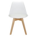 Ver imagem 5 de Kit 4 Cadeiras Polipropileno Leda Branca Base Wood La Mobilia para Sala de Jantar