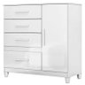 Guarda Roupa Infantil Lima e Cômoda Vênus com Pés Branco Flex – Moval - 5