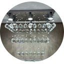 Ver imagem 1 de Lustre de Cristal Legítimo K9 Retangular para Sala de Jantar