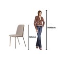 Ver imagem 5 de Conjunto para Sala de Jantar com 4 Cadeiras Dora Bege/Champagne/Escuro/Marrom/Off White