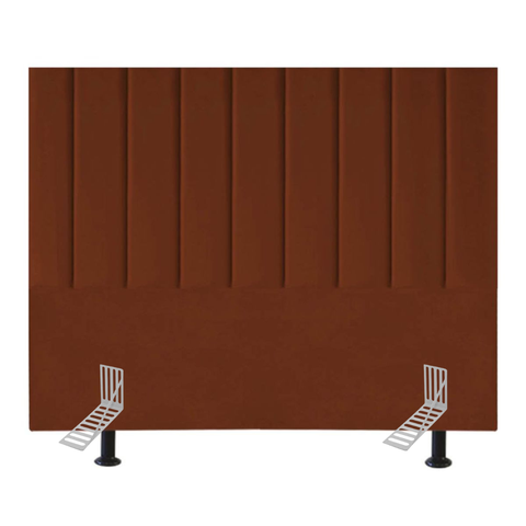 Cabeceira Estofada Cama Casal Queen Size 160 Cm Carolina Veludo e Frame:terracota