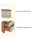 Ver imagem 6 de Cômoda Premium com Pés e 5 Gavetas:cinamomo/off