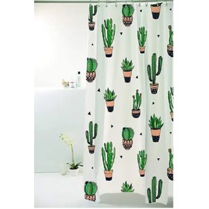 Cortina para Box Poliéster 198cm X 180cm Uzoo Cactus