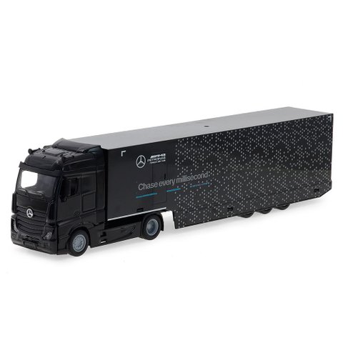 Miniatura F1 Mercedes W15 C/ Caminhão Actros 1:43 Bburago