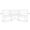 Ver imagem 2 de Conjunto Banco Estofado de Canto Alemão com Baú Suede - Estopar