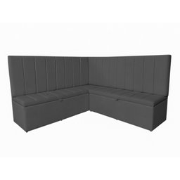 Conjunto Banco Estofado de Canto Alemão com Baú Suede - Estopar - 1