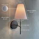 Ver imagem 2 de Kit 2 Arandela Luminária de Parede Clássica Decoração Casa Sala Banheiro Quarto Escritório Ref 05