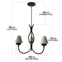 Ver imagem 2 de Pendente Artesanal Feito em Ferro Para Área Gourmet Interna Libertas Rosas Artesanato Belly