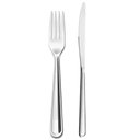 Ver imagem 1 de Faqueiro 24 Talheres para Sobremesa Modena Inox Garfo e Faca Brinox Mesa Posta Cozinha