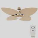Ver imagem 1 de Ventilador de Teto com Controle Remoto Natuvent Dahlia LED 4 Pás Palha Natural