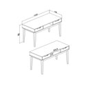 Ver imagem 3 de Escrivaninha com 1 Nicho 2 Gavetas Mdp 100x45x86cm Mel Off White Mb 1099 Movelbento
