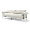 Ver imagem 3 de Sofá Living Modular Industrial 2 Lugares Basileia 240cm Yescasa Veludo Tx Bege Off White