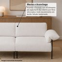 Ver mais imagens de Sofá Living Modular Industrial 2 Lugares Basileia 240cm Yescasa Veludo Tx Bege Off White