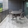 Conjunto Forte Plástico Deluxe Mesa Redonda 90cm com 4 Cadeiras - Nude - 3