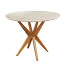 Ver imagem 2 de Tampo Redondo Laqueado Off Whhite para Mesa de Jantar 90 Cm