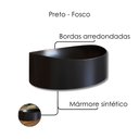 Ver imagem 4 de Cuba de Apoio para Banheiro em Marmore Sintetico 941012 Preto Pp