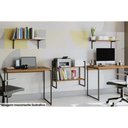 Ver imagem 6 de Modulado de Quarto Kit 2 Prateleiras Industrial Li009 21x72x29 Freijo/preto - Kappesberg