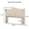Conjunto Cabeceira Box com Recamier Divã para Cama Queen 1.60 Dubai Pávia Areia - Lh Móveis - 7