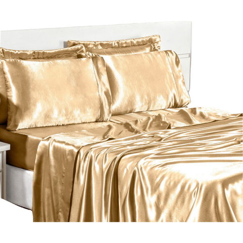 Jogo De Lençol Sublime Casal King 4pçs:Dourado