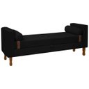 Ver imagem 5 de Kit Cabeceira e Calçadeira Baú para Cama Box Casal 140cm Bouclê Preto