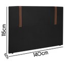 Ver imagem 4 de Kit Cabeceira e Calçadeira Baú para Cama Box Casal 140cm Bouclê Preto