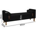 Ver mais imagens de Kit Cabeceira e Calçadeira Baú para Cama Box Casal 140cm Bouclê Preto