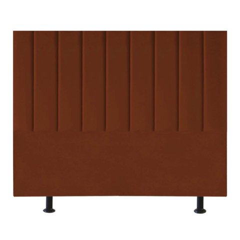 Cabeceira Estofada Cama Casal Queen Size 160 Cm Mavie Veludo:terracota