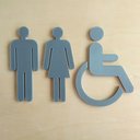 Ver imagem 1 de Quadro / placa Sinalização Banheiro Masc/fem E Pne - indicativa - Toque 3D:Cinza