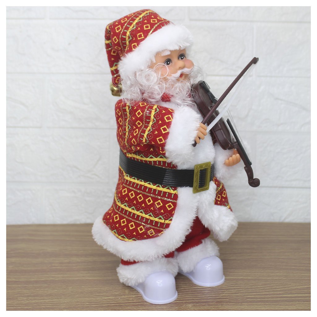 Papai Noel Musical com Roupa e Cajado Pilha